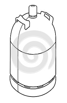 Butane gas cylinder photo