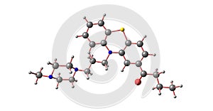 Butaperazine molecular structure isolated on white