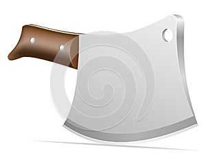 butcher chef knife for cutting meat vector illustration