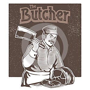 The butcher cut the meat of