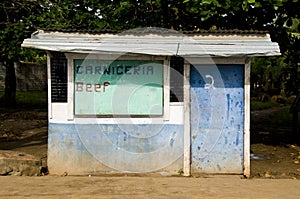 Butcher shop rural nicaragua photo