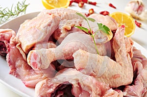 Butchered chicken