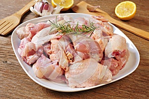 Butchered chicken