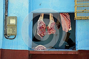 Butchershop selling fresh meat