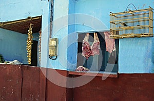 Butchershop selling fresh meat