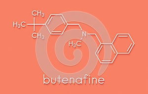 Butenafine antifungal drug molecule. Skeletal formula.