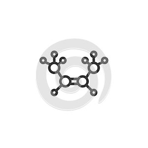 Butene molecular structure line icon photo