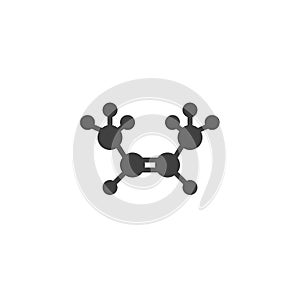 Butene molecular structure vector icon photo