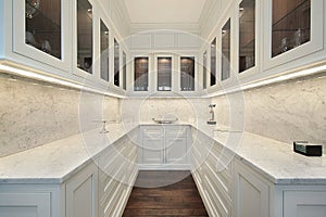 Butler's pantry in luxury home