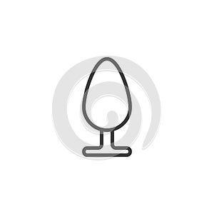 Butt anal plug sex toy line icon photo