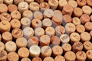 Butt ends of wine corks background - Image