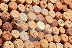 Butt ends of wine corks background - Image
