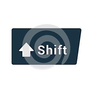 Butten, key, shift icon. Glyph style vector EPS
