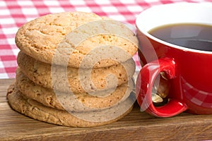 Butter biscuits and a cup of black coffee