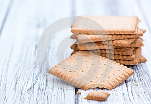 Butter Biscuits on wood