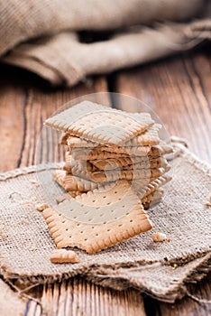 Butter Biscuits on wood