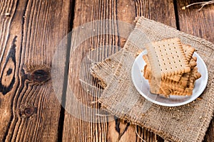 Butter Biscuits on wood