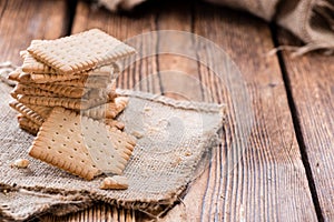 Butter Biscuits on wood