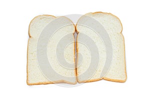 Butter breads, on white background.