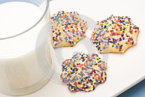 Butter Cookies Decorated with Sprinkles