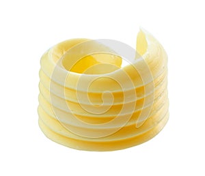 Butter curl isolated