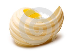 Butter curl or roll, clipping paths