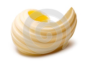 Butter curl or roll, clipping paths photo