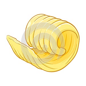 Butter Curl Vector illustration