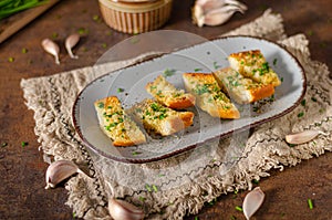 Butter garlic baguette photo