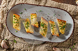 Butter garlic baguette photo