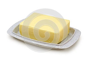 Butter on grey butterdish