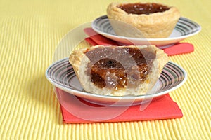 Butter tart on a plate