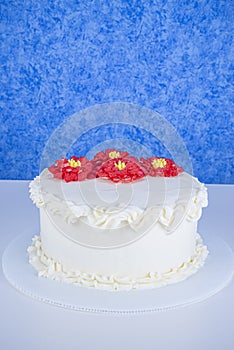 Buttercream decorated homebaked layered cake