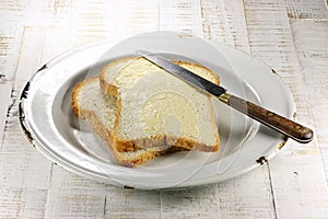 Buttered bread