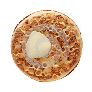 Buttered crumpet,