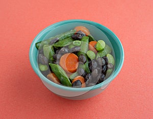 Buttered vegetables in a small bowl