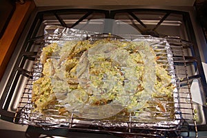 Butterflied shrimp, breaded with garlic photo