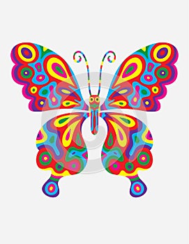 Butterfly abstract colorfully