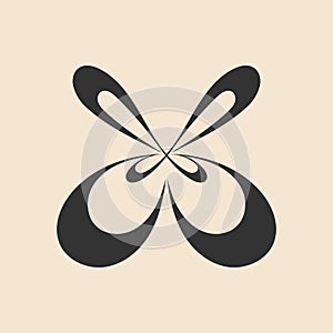 Butterfly abstract icon. Perfect graphic symbol, logo. Vector