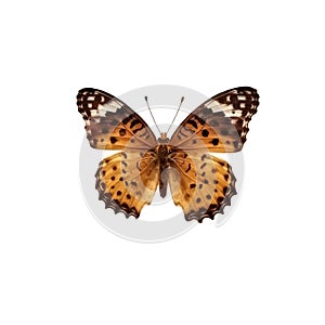 Butterfly Argyreus hyperbius isolated on white background