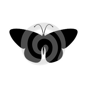 Butterfly Black Silhouette Vector Illustration