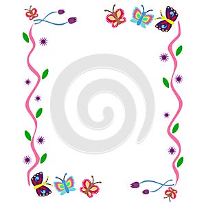 Butterfly border or frame