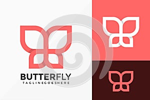 Butterfly Brand Identity Logo Vector Design. Abstract emblem, designs concept, logos, logotype element for template
