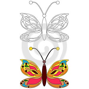 Butterfly coloring page