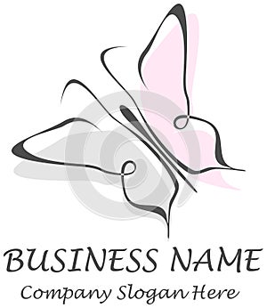 Butterfly - company name, slogan. photo