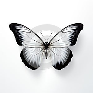 butterfly, delicately isolated on a pristine white background.