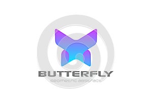 Butterfly design abstract Logo vector. Letter X te