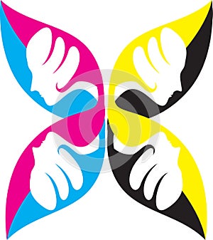 Butterfly face logo