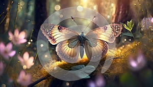 butterfly in a fairy garden