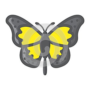 Butterfly filled outline icon, easter and holiday